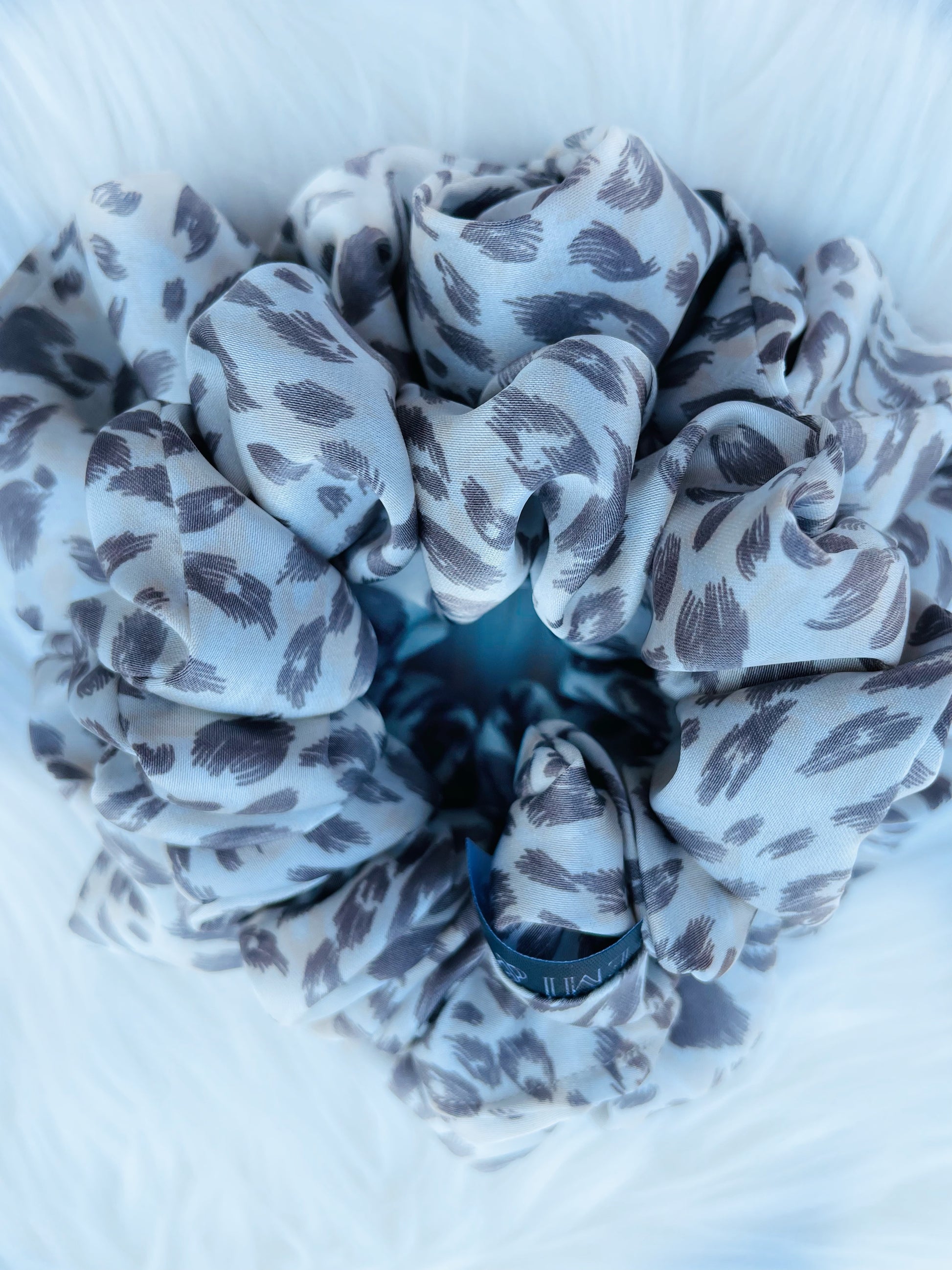 Leopard print satin scrunchies | EMI AND CO | AMITY MINI 