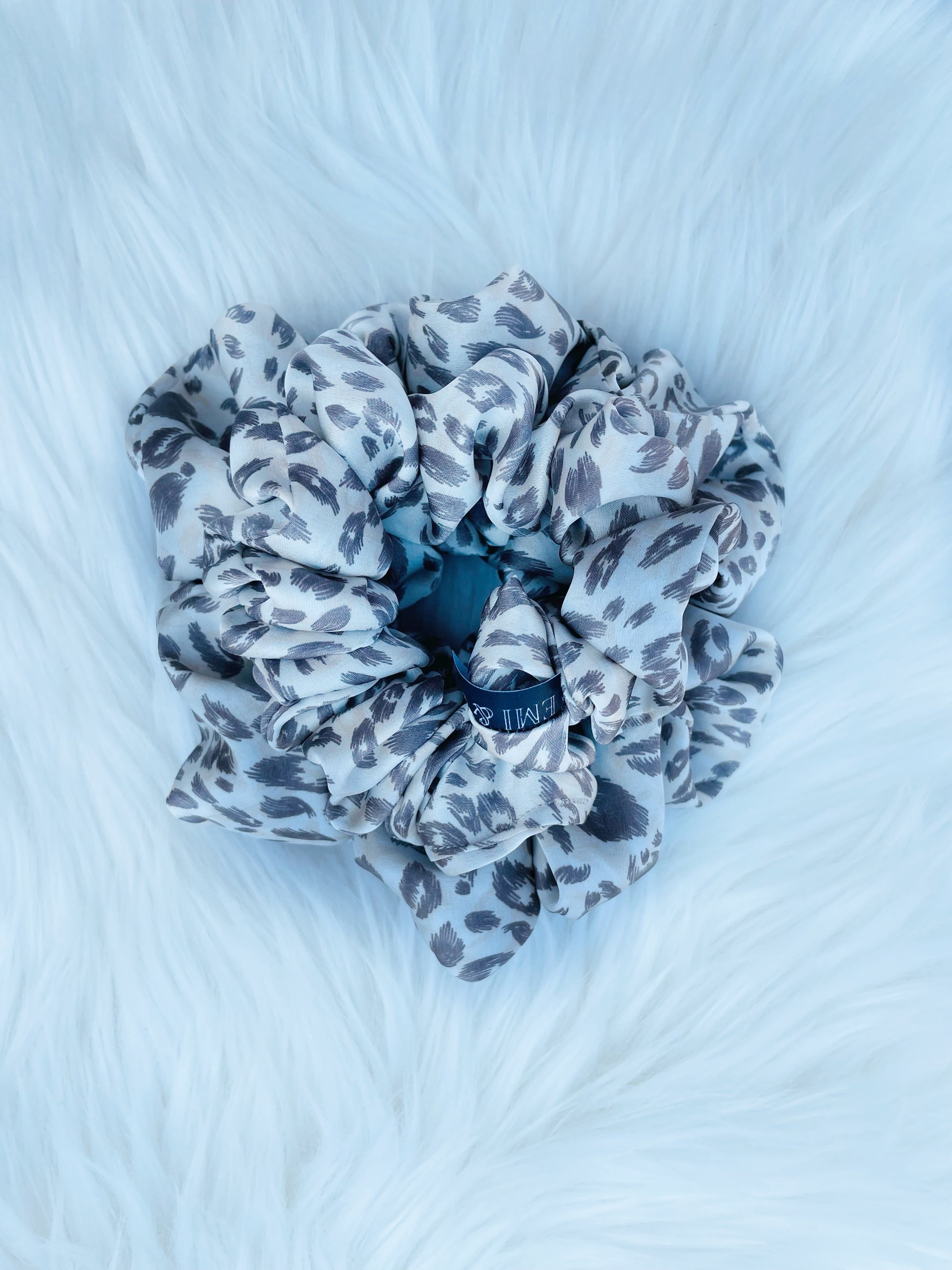 Leopard print satin scrunchies | EMI AND CO | AMITY MINI 