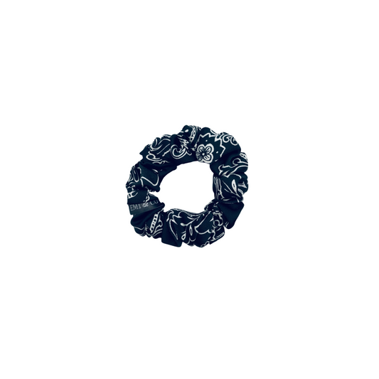 CLEMENTINE MINI | EMI AND CO | black and white floral scrunchie 