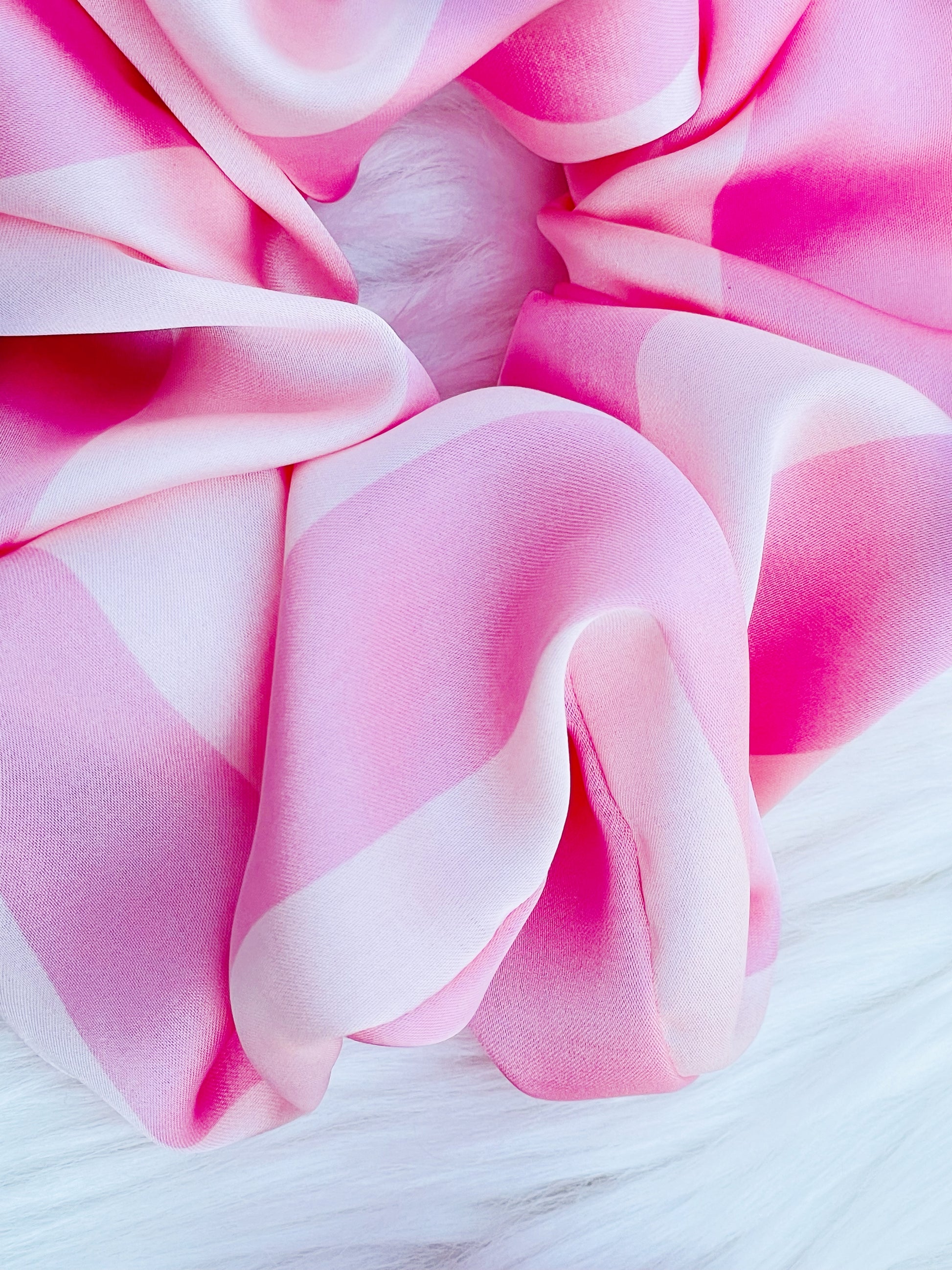 CAROLINA | EMI AND CO | pink satin scrunchies 