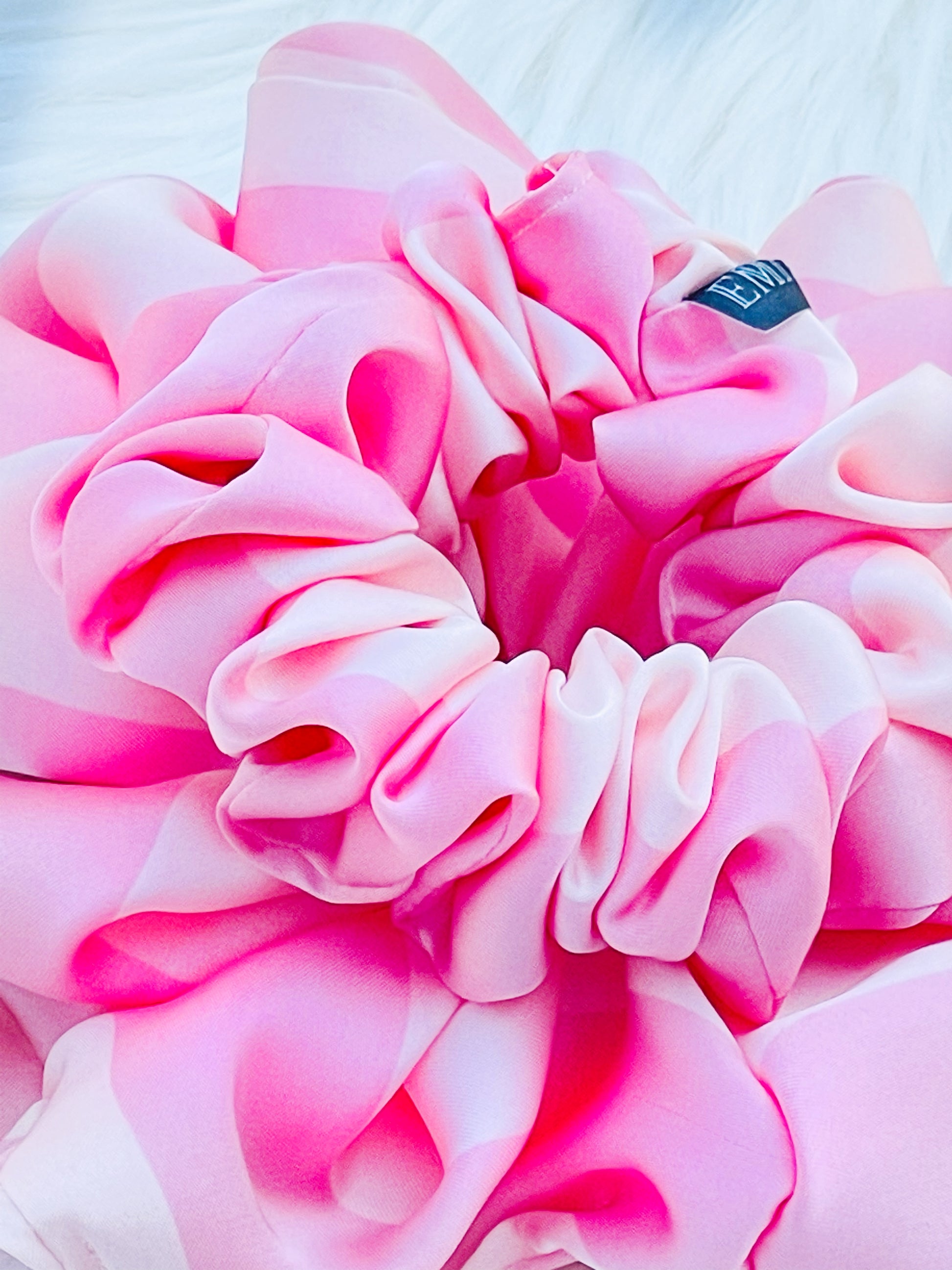 CAROLINA | EMI AND CO | satin pink scrunchies 