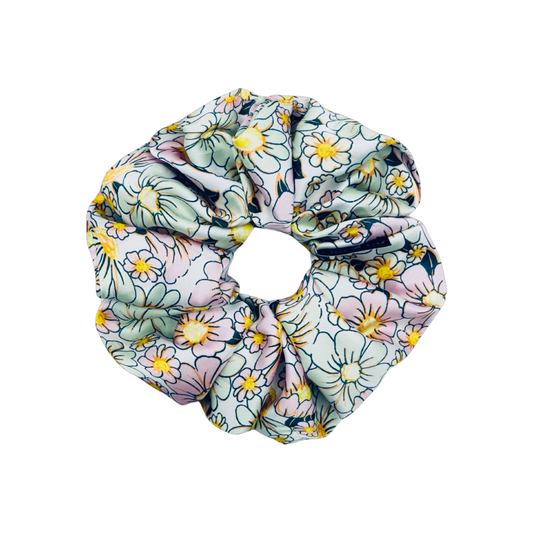 REAGAN| EMI AND CO | floral pink and green scrunchie 