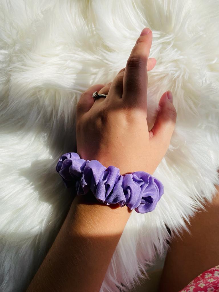 GRATEFUL | EMI & CO | SCHOOL COLLECTION | MINI LILAC PURPLE SCRUNCHIE ON HAND 