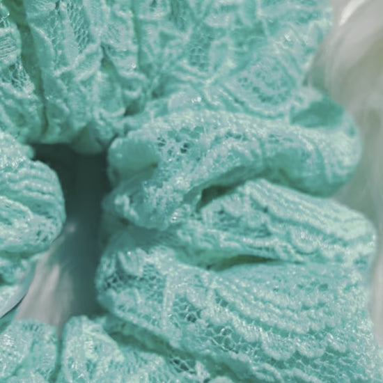 IVY| EMI AND CO | green lace scrunchies