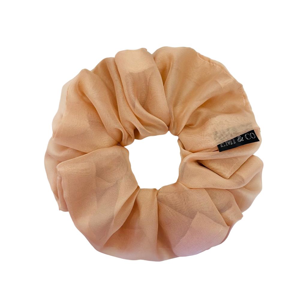 oversized cream chiffon scrunchie | EMI & CO | VALENCIA