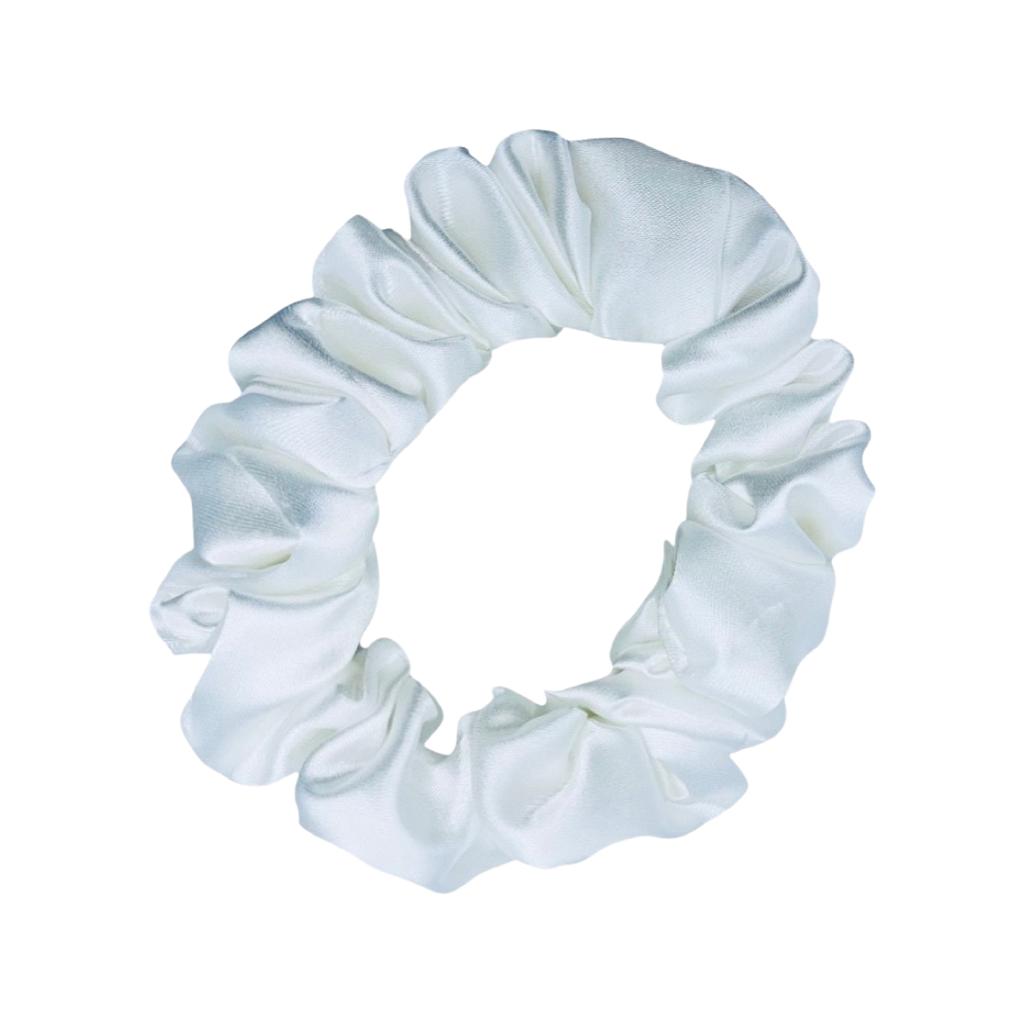 EMI & CO | DESTINY MINI | white mini satin scrunchie