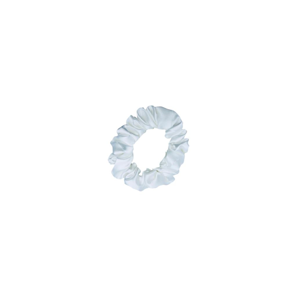 EMI & CO | DESTINY MINI | white mini satin scrunchie