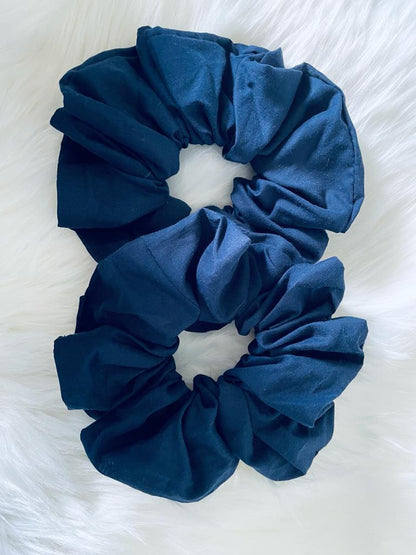 CREATIVE | EMI & CO | oversized navy blue scrunchies aesthetic