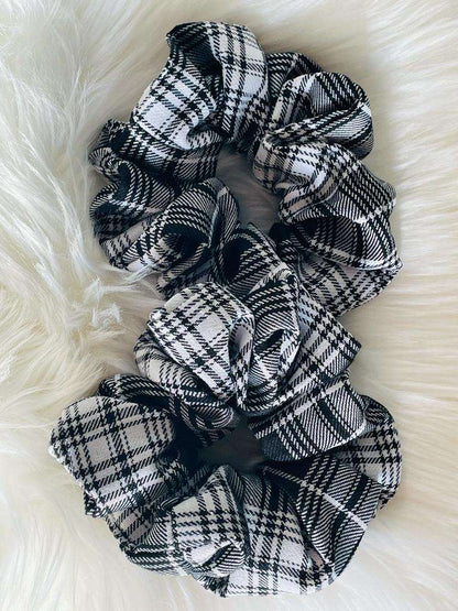 HONORABLE | EMI & CO | black and white check oversized scrunchie aesthetic 