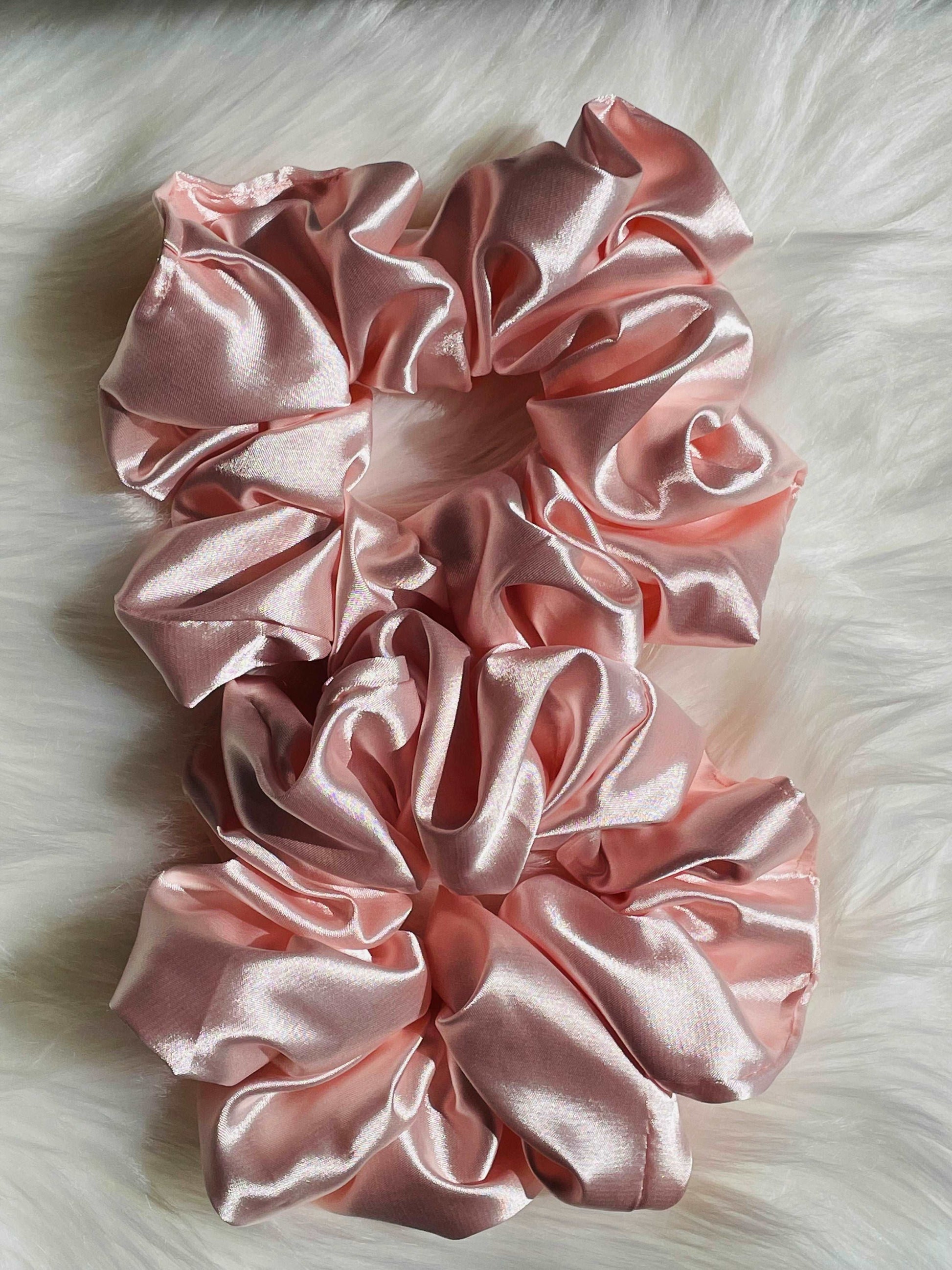 LILIANA | EMI & CO | baby pink oversized satin scrunchies aesthetic 