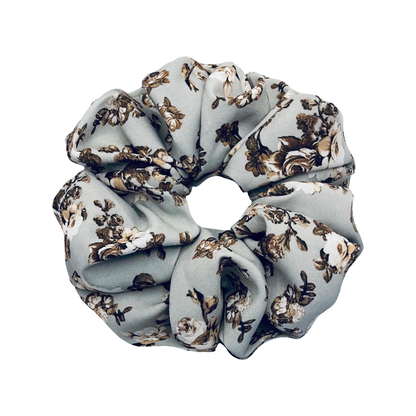 NADIA | EMI & CO | oversize floral grey scrunchies 