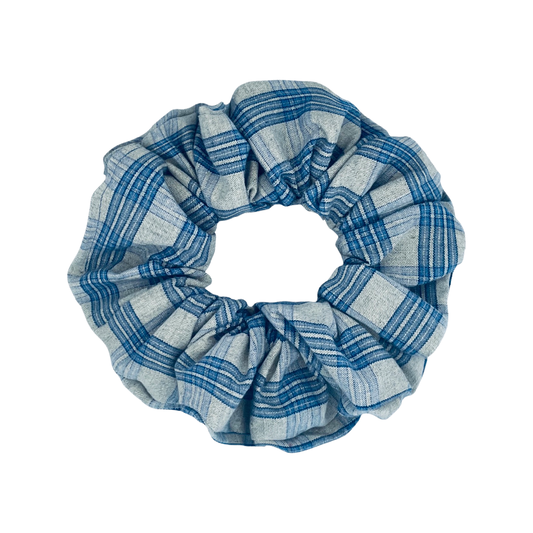 EMI & CO | AMBITIOUS | blue check oversized scrunchie