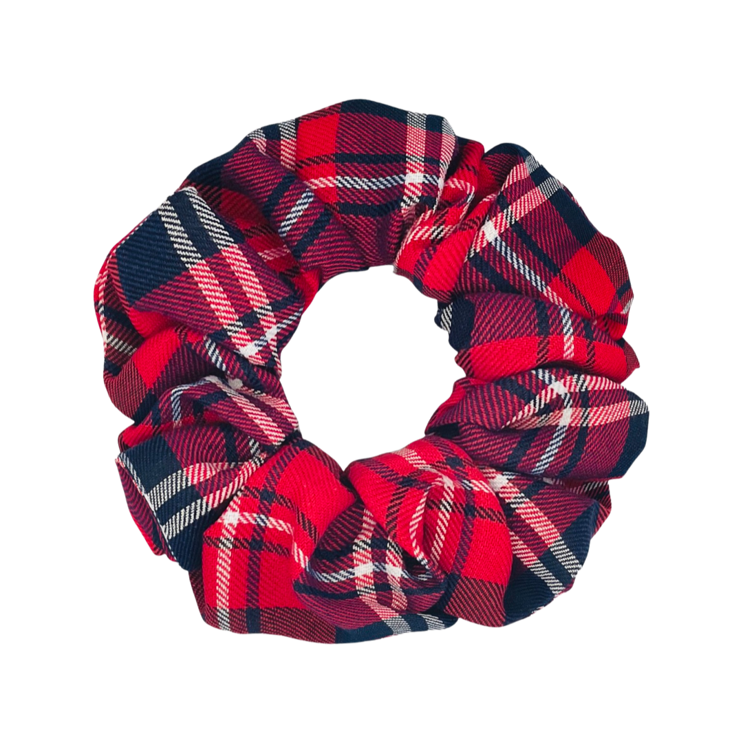 CURIOUS | EMI & CO | oversized red check scrunchie