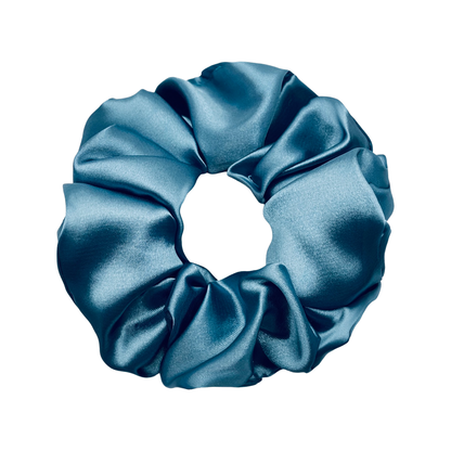 MARLENE | EMI & CO | blue satin oversize scrunchie