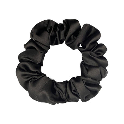 EMI & CO | LINEO MINI | BALCK SATIN MINI SCRUNCHIE